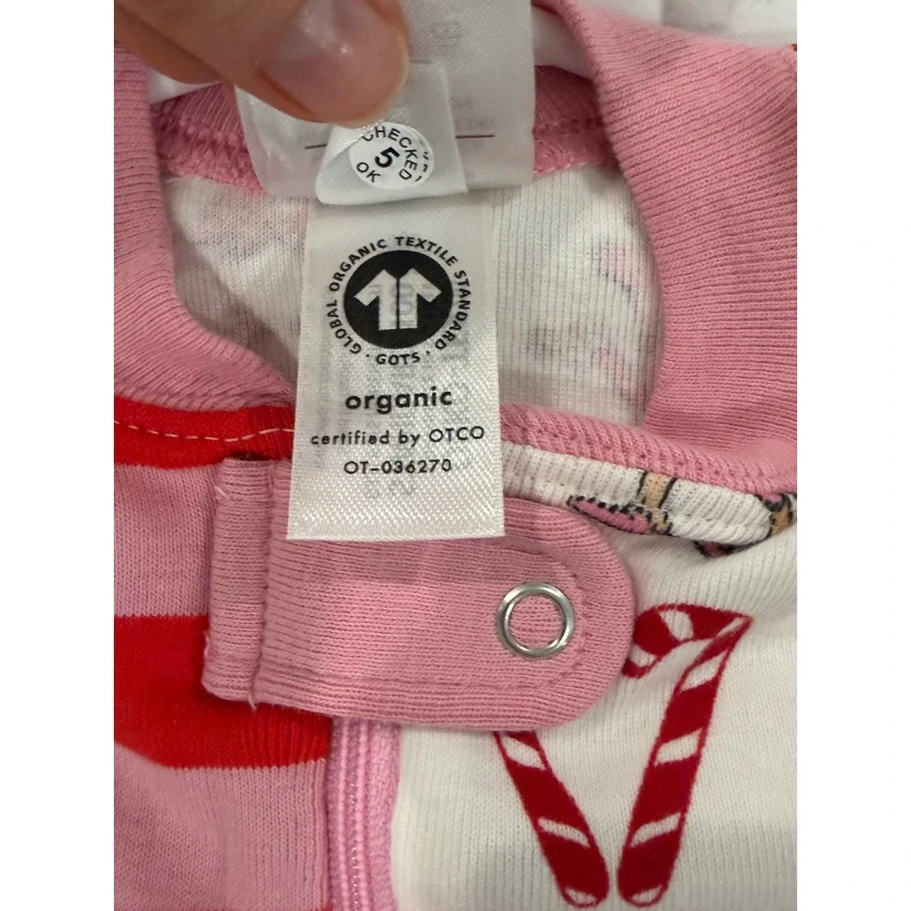 Hanna Andersson Grinch Cindy Lou Who Striped Organic Cotton Pajamas 18-24 Months